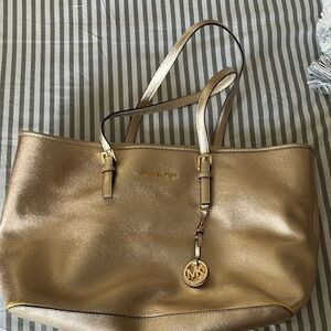 Michael Kors Gold Tote Bag